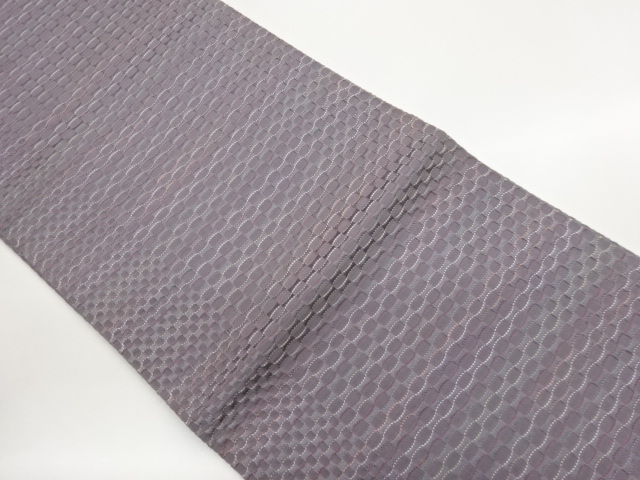 JAPANESE KIMONO / NAGOYA OBI / WOVEN ABSTRACT CURVE